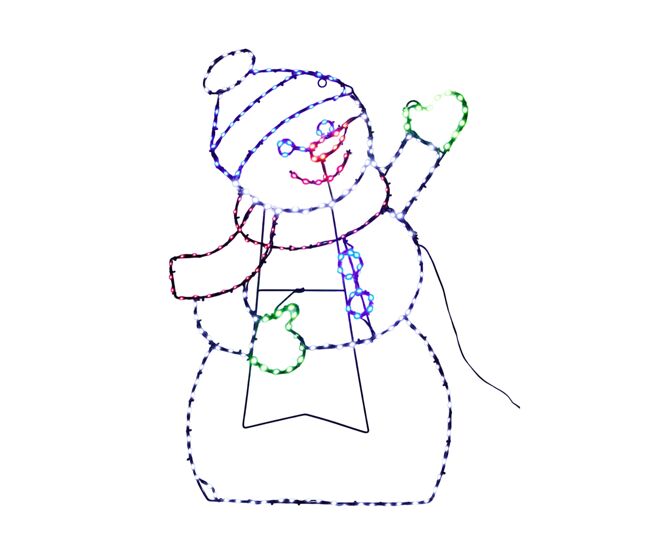 Well home 246 led boneco de neve acenando com função de temporizador e várias cores 79 cm