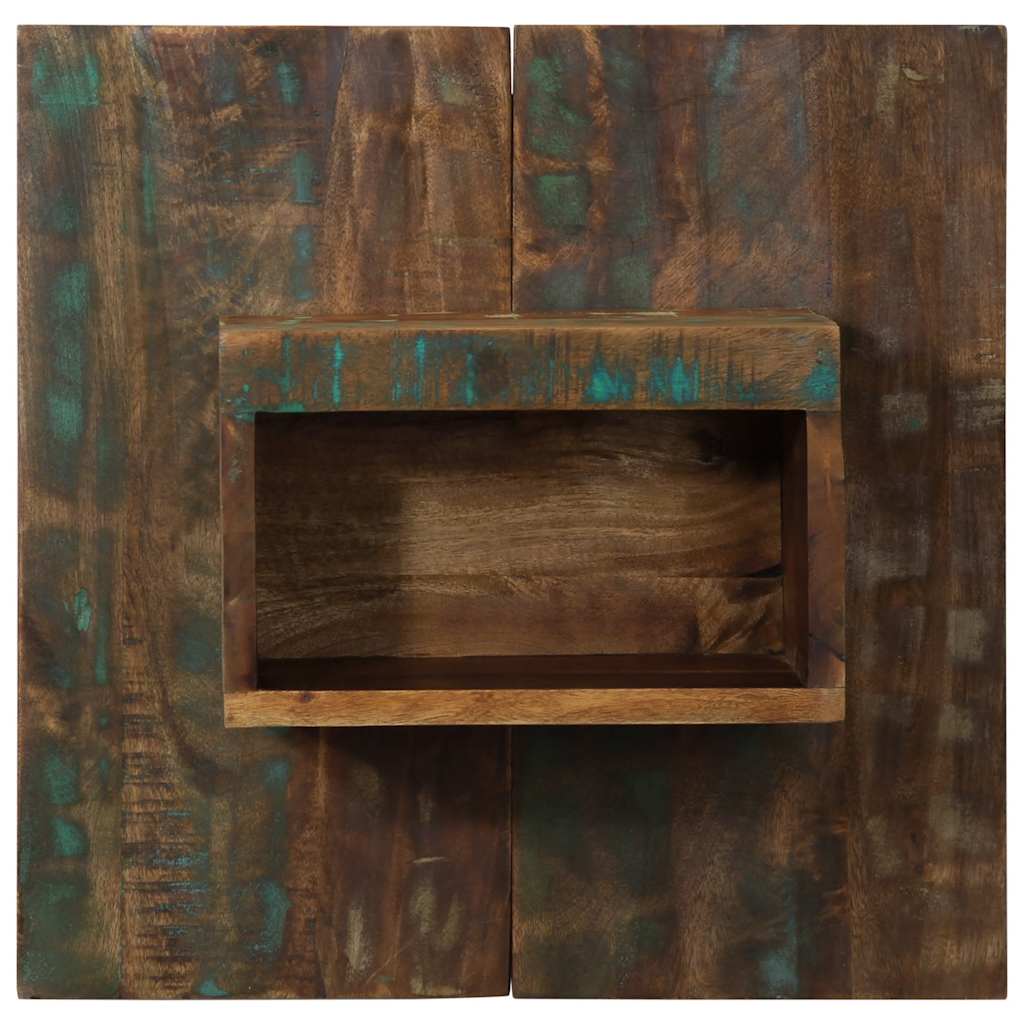 Mesa de cabeceira - mesinha de cabeceira multicor 50x27x50cm madeira maciça recuperada