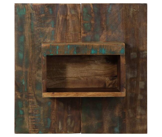 Mesa de cabeceira - mesinha de cabeceira multicor 50x27x50cm madeira maciça recuperada