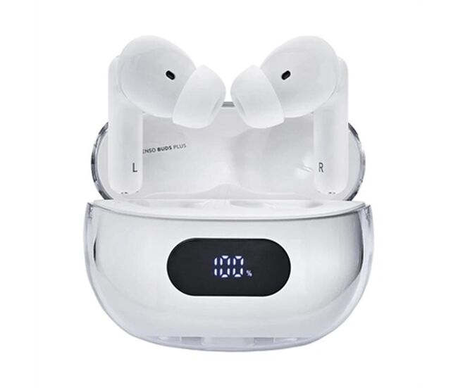 Écouteurs com microfone intenso buds plus écouteurs tws anc+enc noir