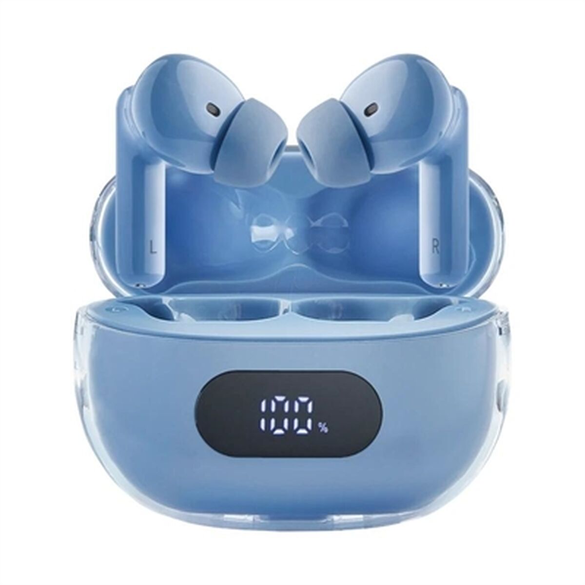 Écouteurs com microfone intenso buds plus écouteurs tws anc+enc bleu