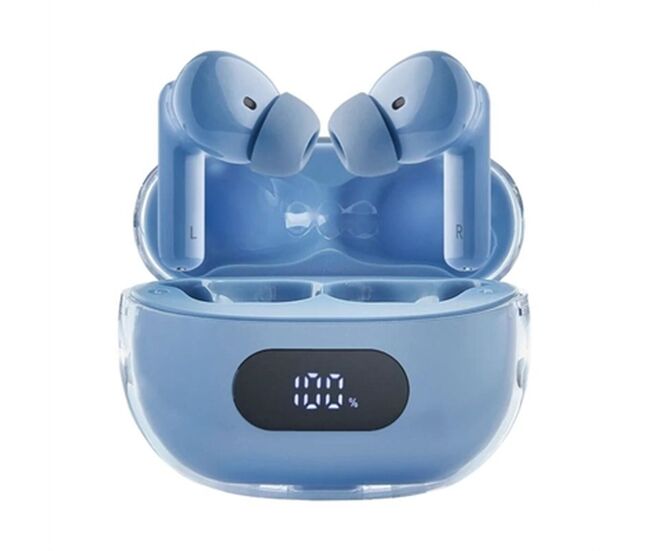 Écouteurs com microfone intenso buds plus écouteurs tws anc+enc bleu