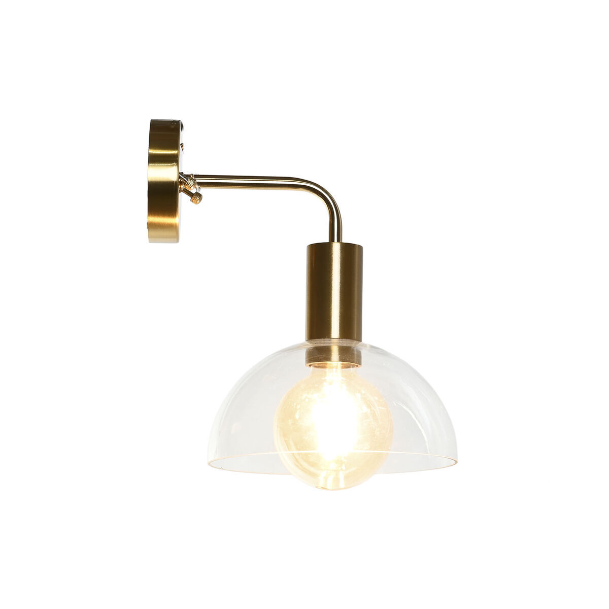 Luminária de parede dkd home decor doré metal cristal 50 w moderno 220 v 20 x 25 x 28 cm