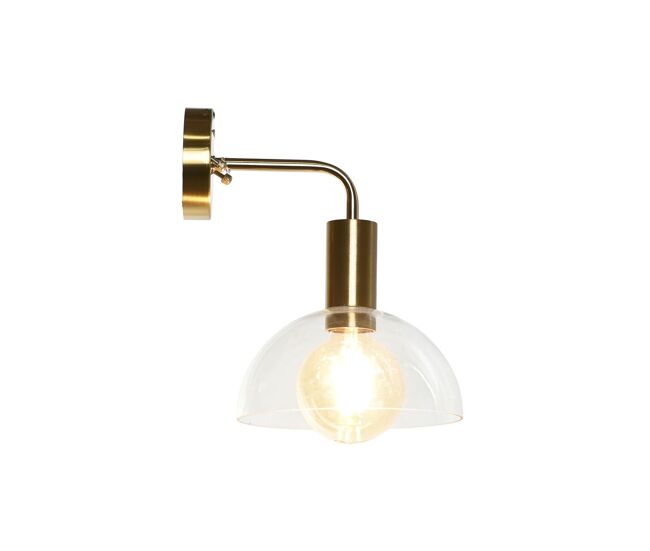Luminária de parede dkd home decor doré metal cristal 50 w moderno 220 v 20 x 25 x 28 cm