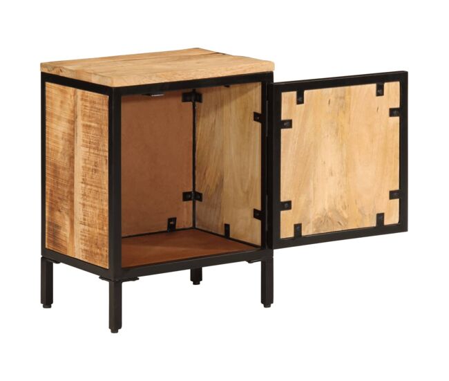 Mesa de cabeceira - mesinha de cabeceira 40x30x52,5 cm madeira mangueira áspera maciça