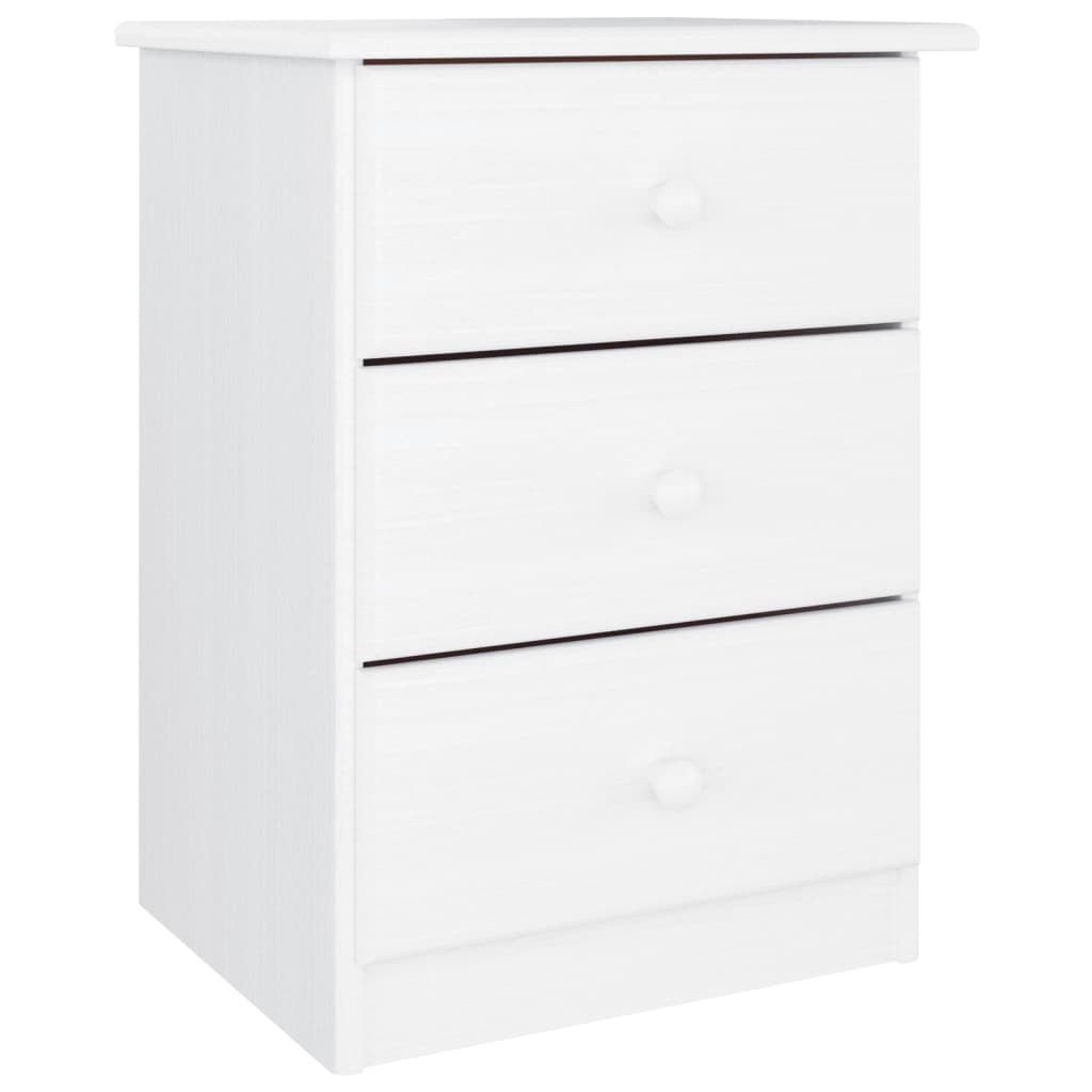 Mesa de cabeceira - mesinha de cabeceira 41x35x55,5 cm pinho maciço branco
