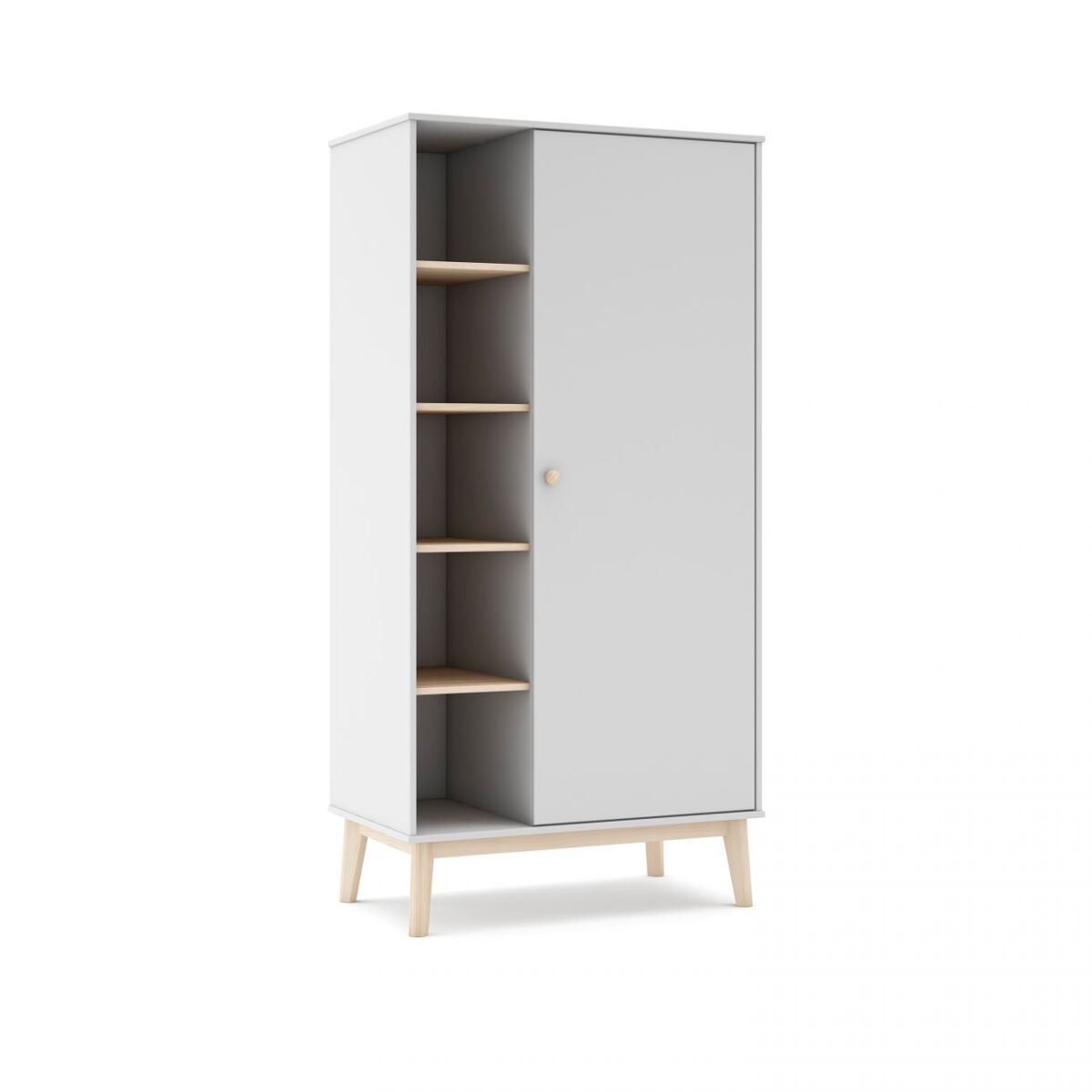 Roupeiro misty breeze blanco mate - oak 90 x 181 x 52 cm