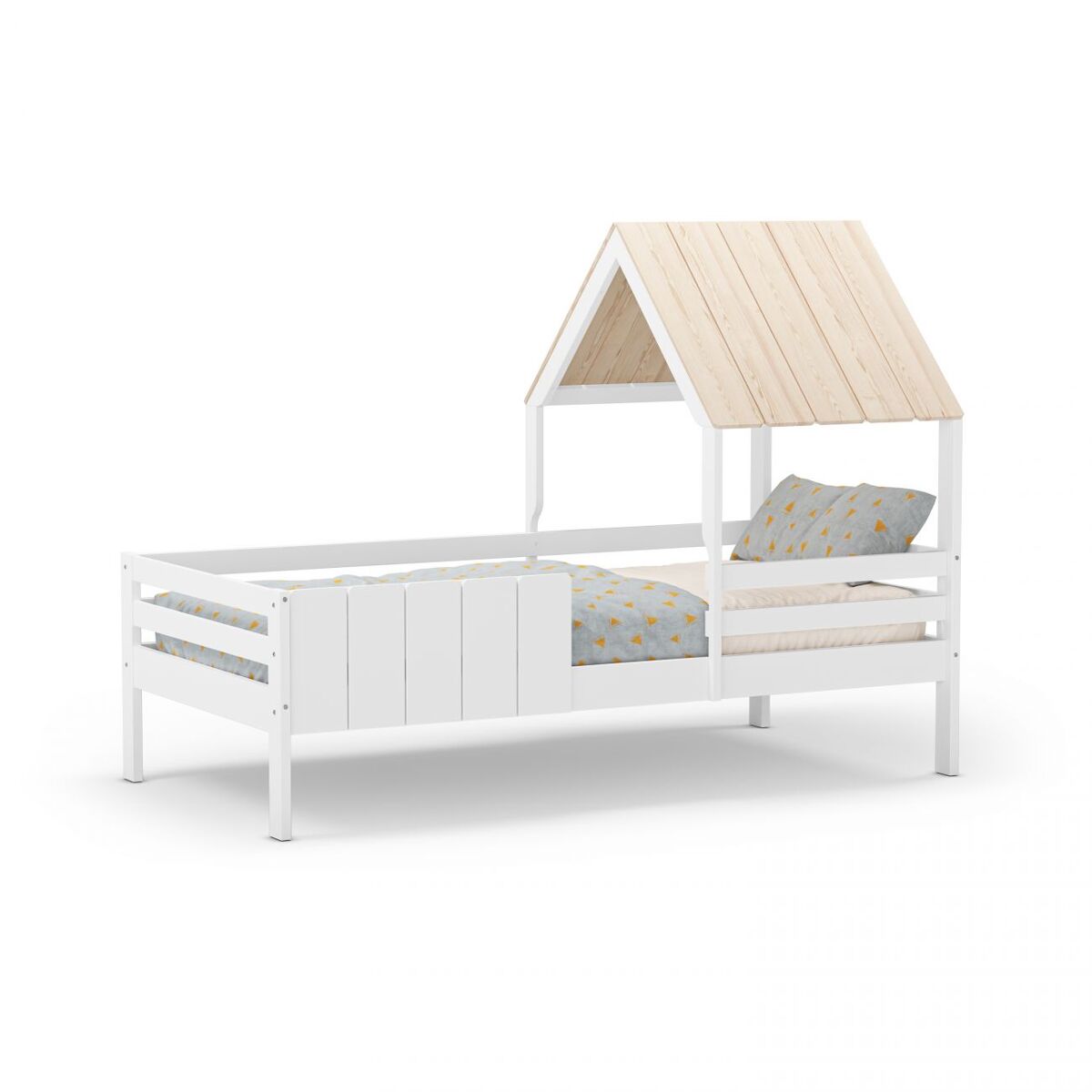 Cama da cabana koti blanco - oak 201,2 x 151,8 x 114,1 cm