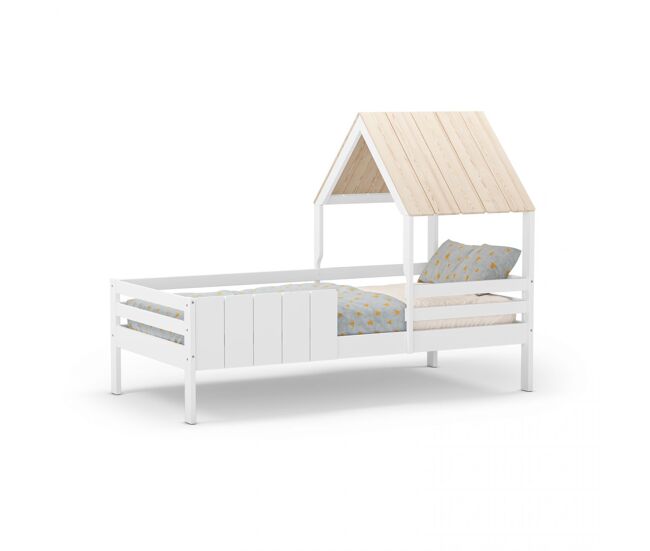 Cama da cabana koti blanco - oak 201,2 x 151,8 x 114,1 cm