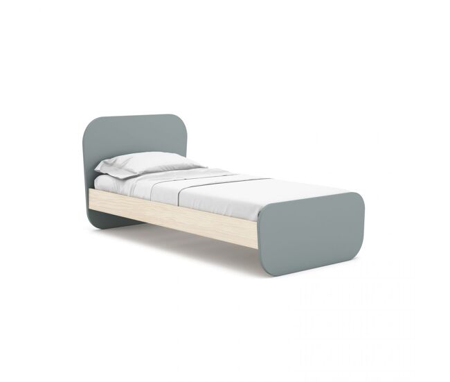 Cama misty breeze verde salvia - oak 195,4 x 90 x 101,3 cm