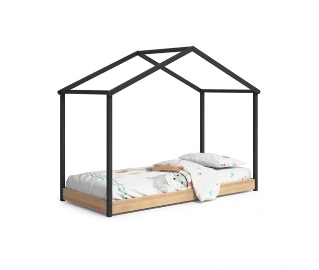 Cabine-cama hyte antracita - pino 216,2 x 164 x 101,2 cm