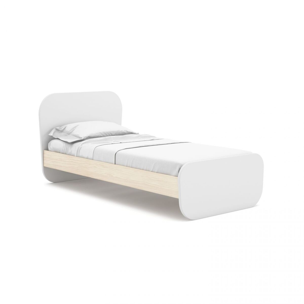 Cama misty breeze blanco mate - oak 195,4 x 90 x 101,3 cm