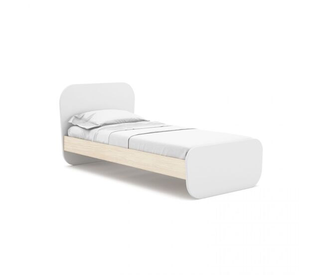 Cama misty breeze blanco mate - oak 195,4 x 90 x 101,3 cm