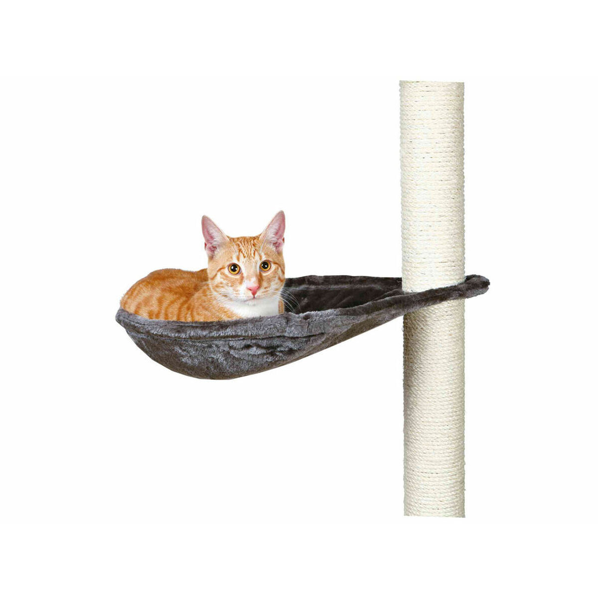 Rede suspensa para gatos trixie hammock gris metal