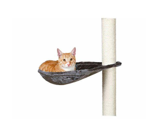 Rede suspensa para gatos trixie hammock gris metal