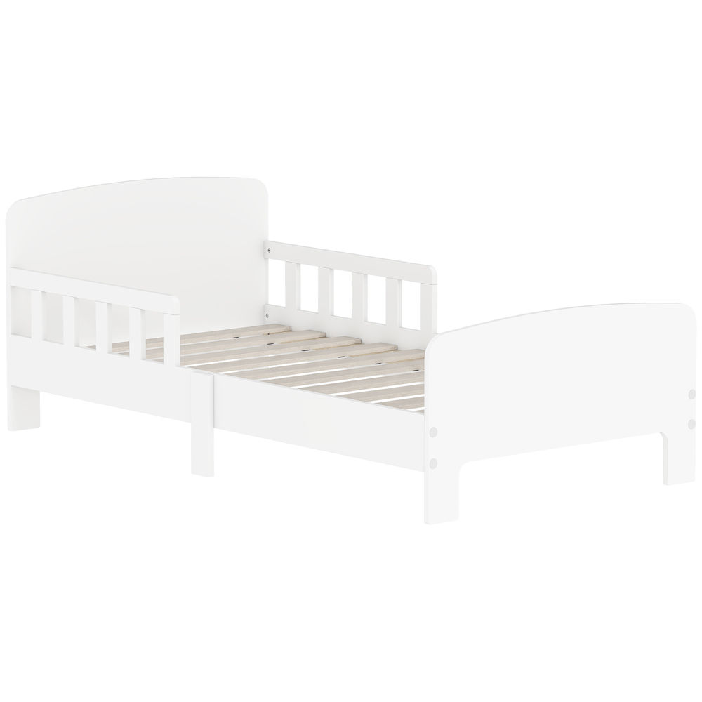 Aiyaplay cama para enfants 70x140 cm cama infantil com barreira anticaídas e estrado para meninos e meninas de 3-8 anos blanc