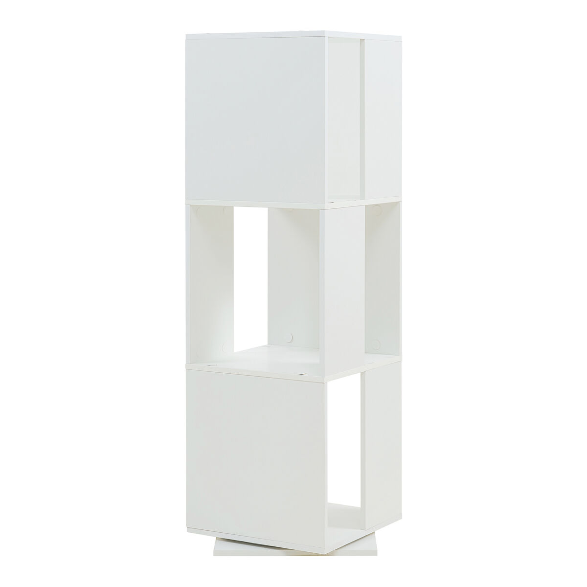 Étagère rotativa fjelmarirg com 3 étagères 109 x 34 x 34 cm blanc [en.casa]