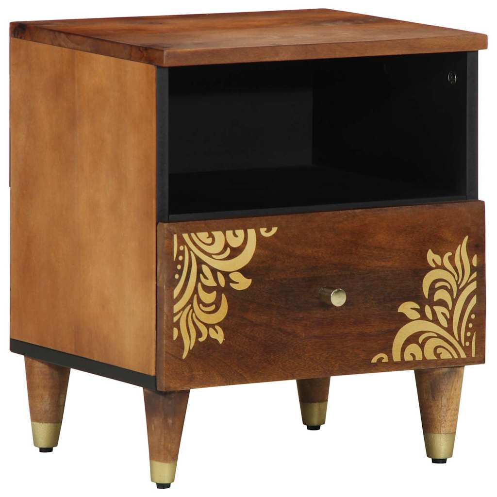 Lote de 2 mesa de cabeceira - mesinha de cabeceira castanho mel 40 x 33 x 46 cm