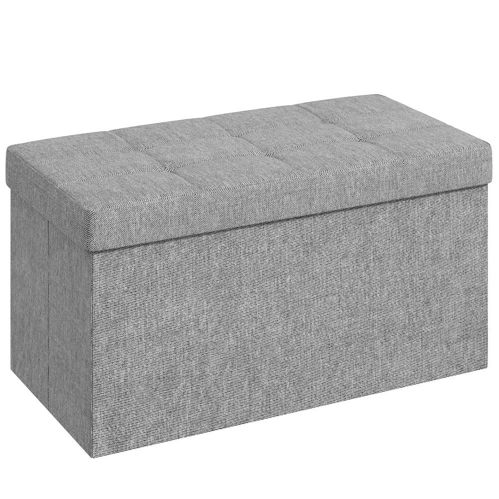 Banco de Armazenamento Poliéster, TNT, MDF e Espuma HOMCOM