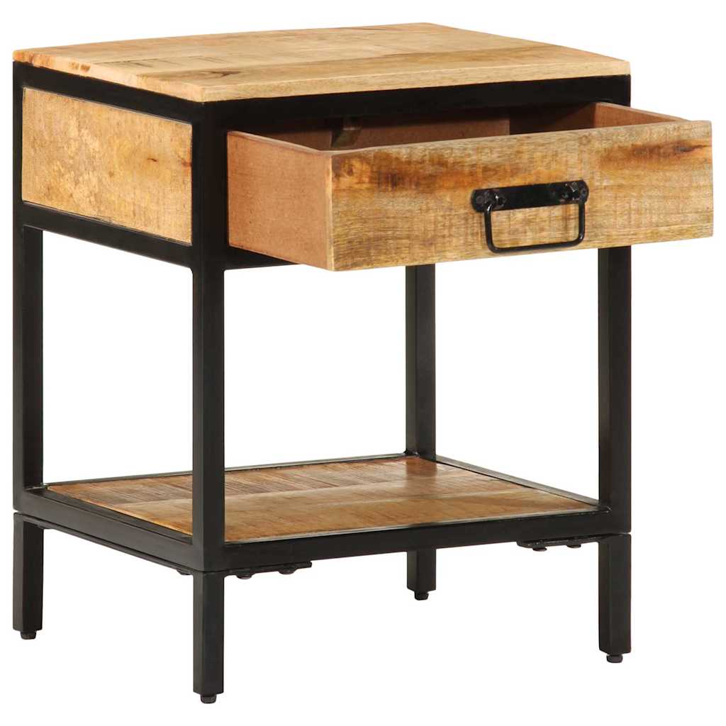 Mesa de cabeceira - mesinha de cabeceira com gaveta castanho 40 x 35 x 50 cm