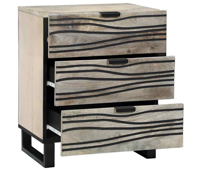 Mesa de cabeceira - mesinha de cabeceira com gaveta branco e preto 50 x 33 x 60 cm
