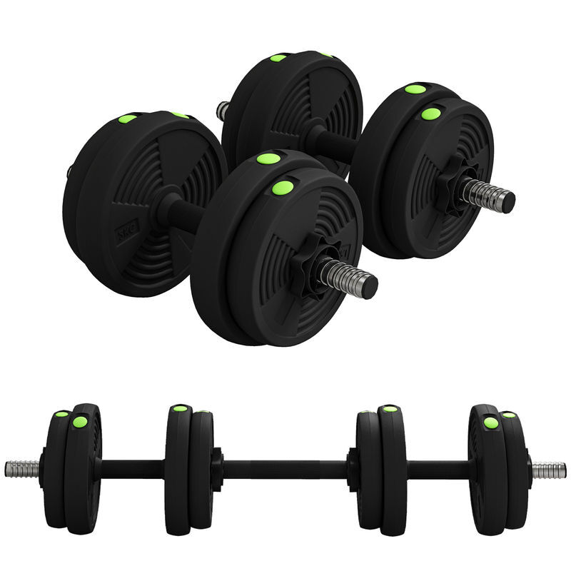 Kit de Halteres 15 KG Aço, Plástico e Areia SPORTNOW