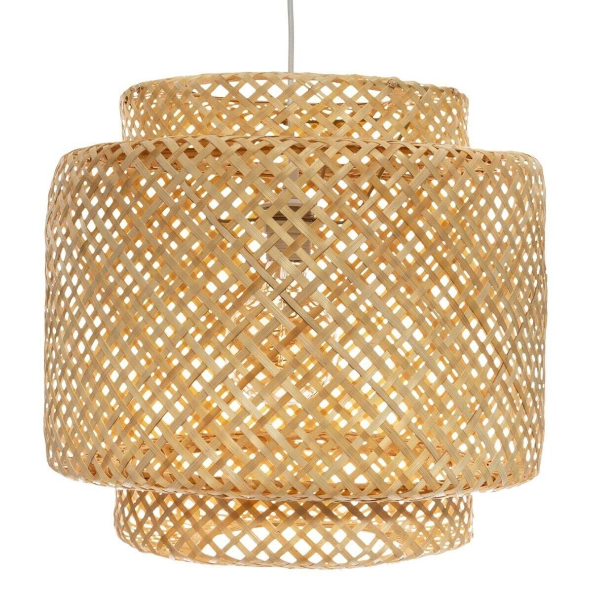 Well home - luminária de teto suspensa de bambu
