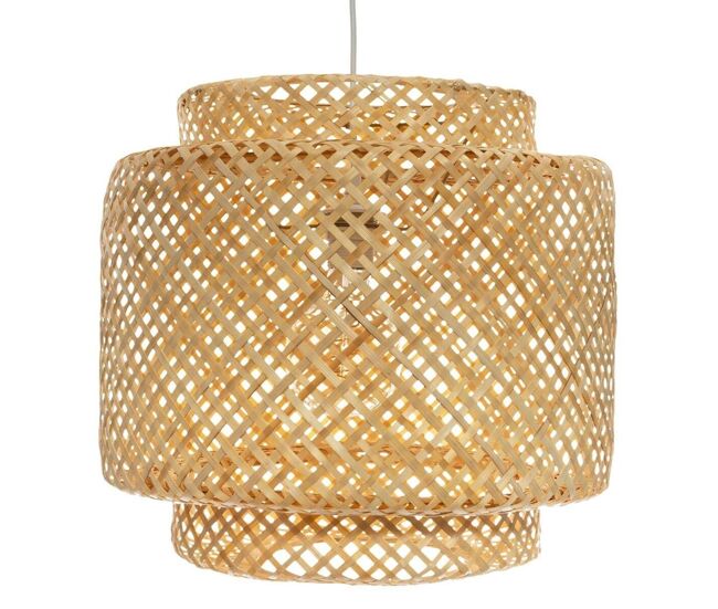 Well home - luminária de teto suspensa de bambu