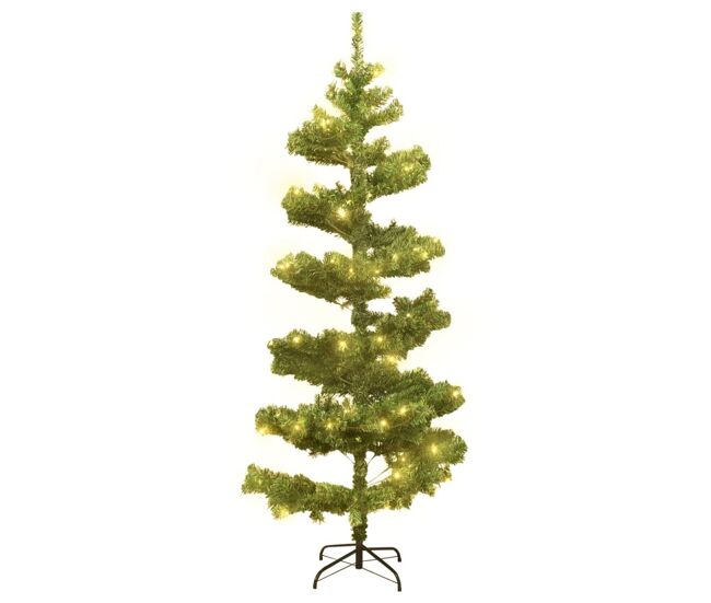 árvore de natal rotativa pré-iluminada + suporte pvc verde