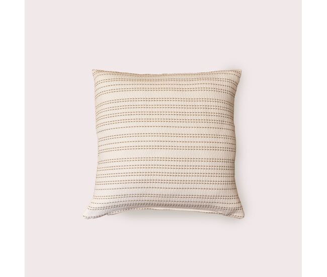 Naturals - capa de almofada estampada - sem enchimento - 50x50 cm - 50% algodão - 50% poliéster - jacquard - alba bege