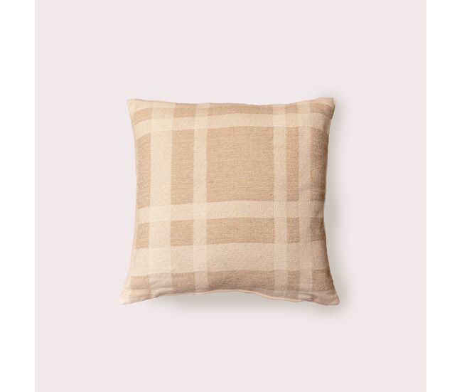 Naturals - capa de almofada estampada - sem enchimento - 50x50 cm - 80% algodão - 20% poliéster - jacquard - siena bege