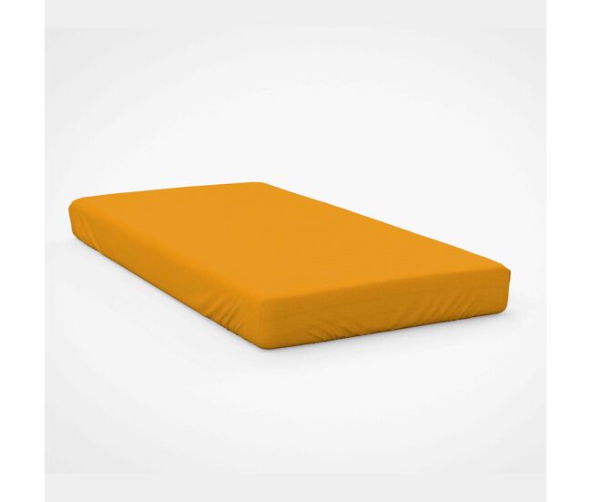 Naturals - lençol-capa liso cama 150 - ajustável - 100% algodão - ocre