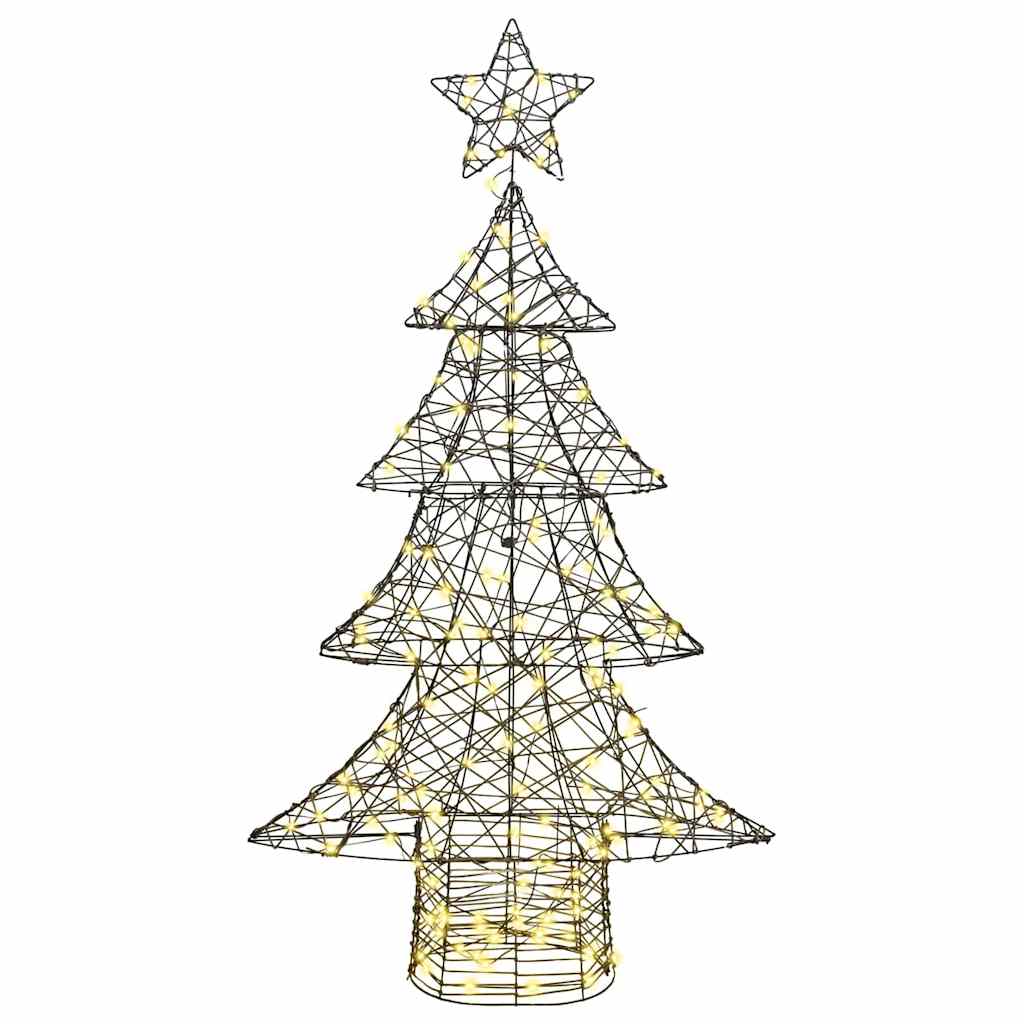 árvore de natal - pinheiro de natal com 160 leds branco quente 150 cm vime