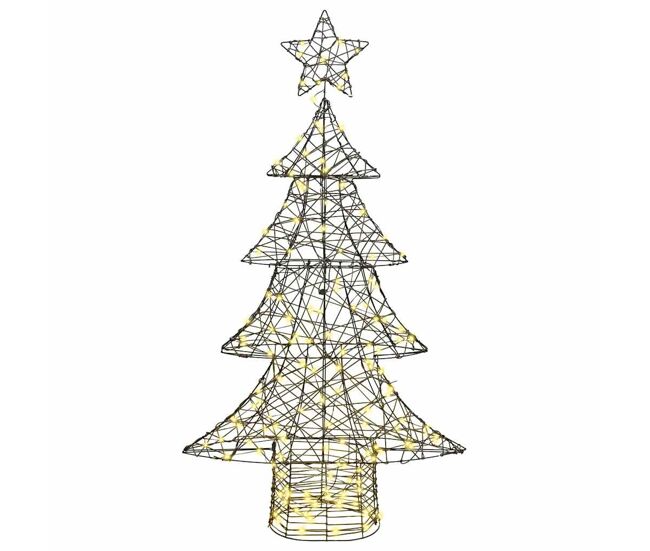 árvore de natal - pinheiro de natal com 160 leds branco quente 150 cm vime