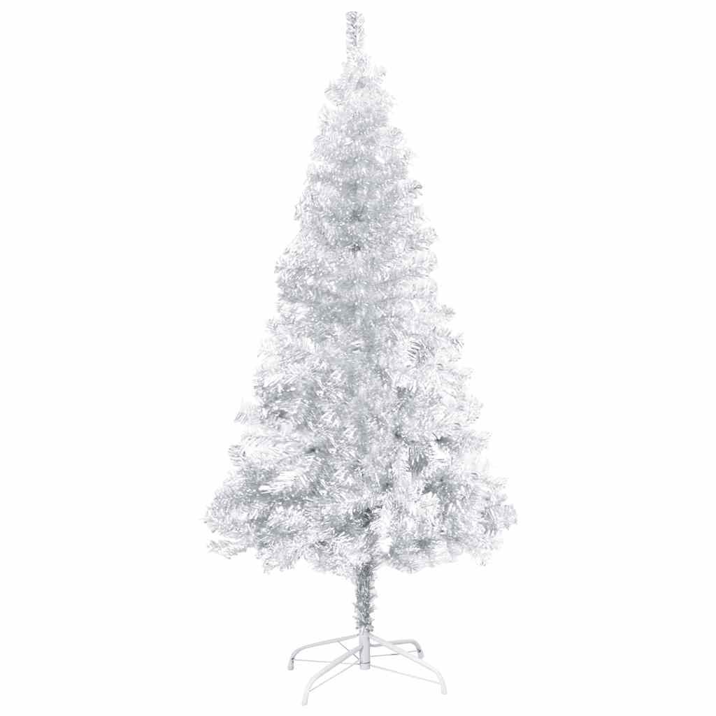 árvore natal artificial pré-iluminada c/bola 120cm pet prateado