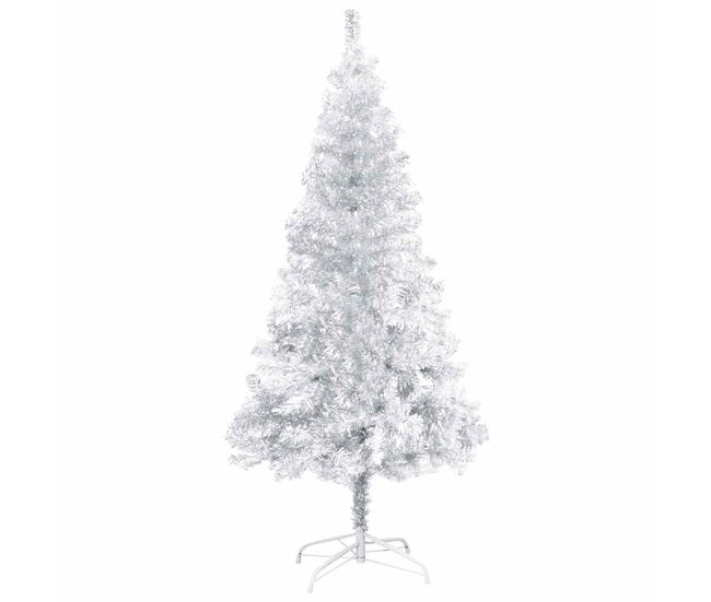 árvore natal artificial pré-iluminada c/bola 120cm pet prateado