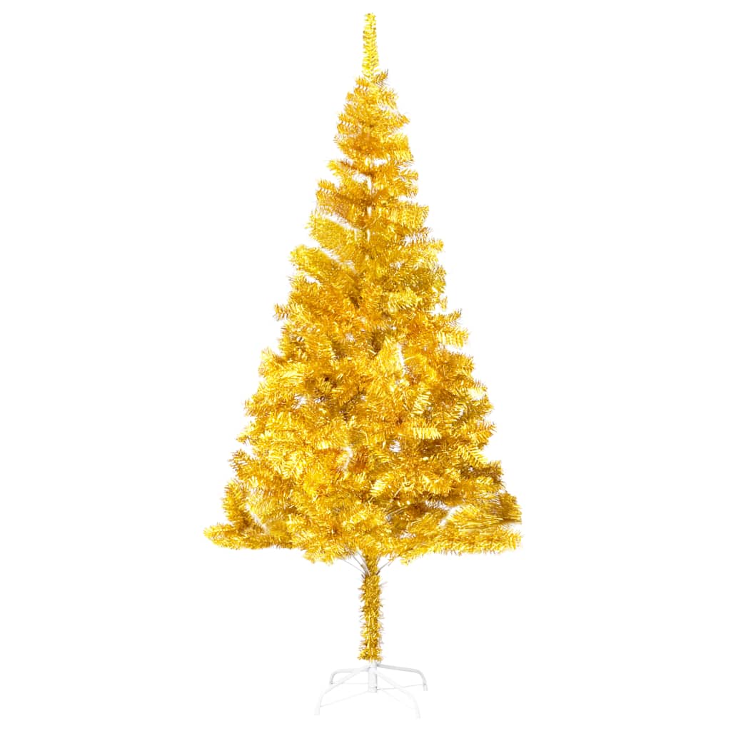 árvore natal artificial pré-iluminada c/bolas 210cm pet doré