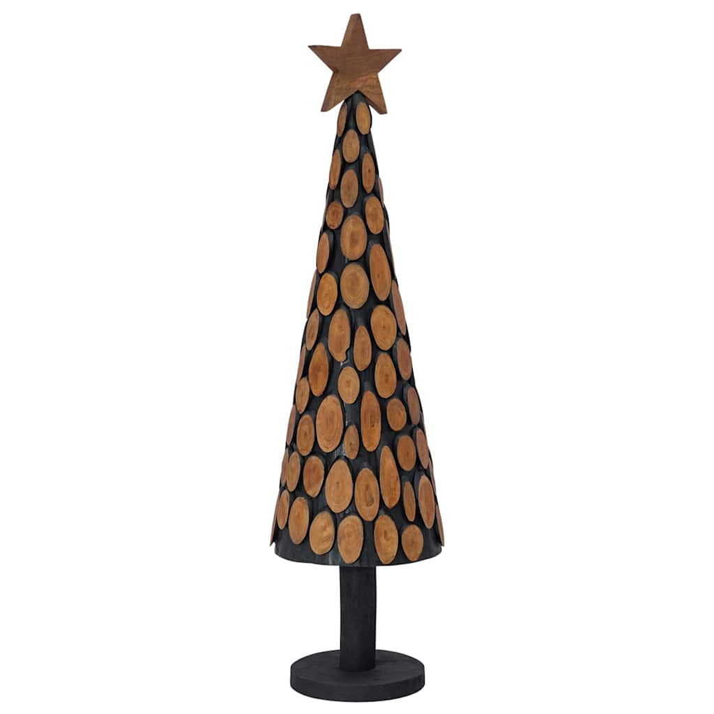 árvore de natal - pinheiro de natal castanho 120 cm madeira de teca maciça