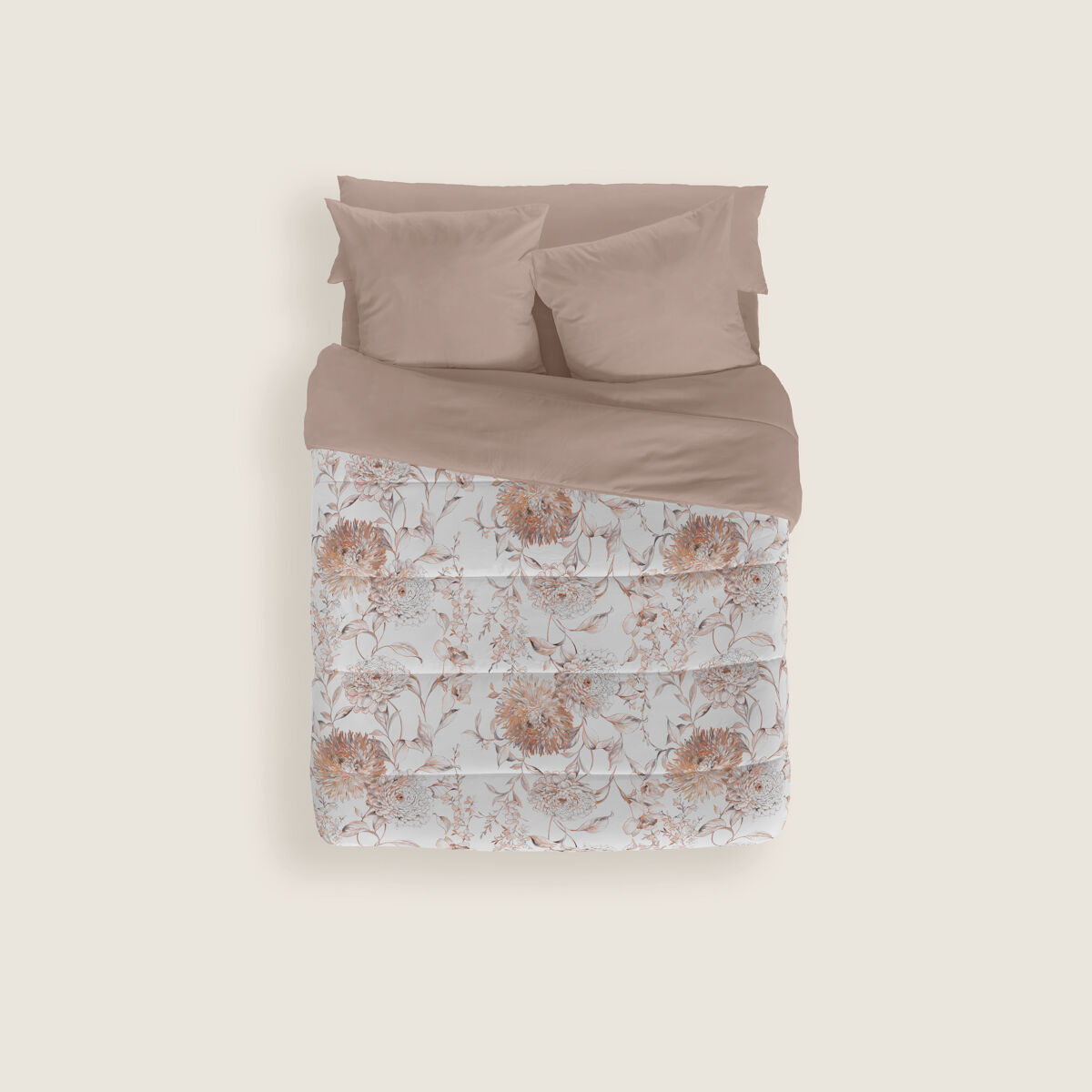 Naturals - edredom nórdico estampado cama 105 - 100% poliéster microfibra - 300g - emma