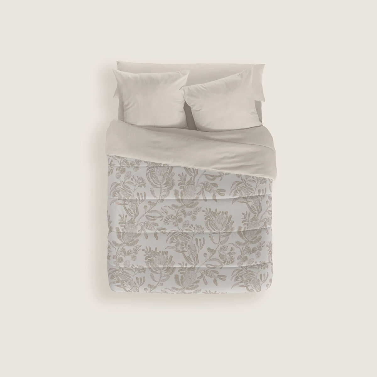 Naturals - edredom nórdico estampado cama 180 - 100% poliéster microfibra - 300g - poeme