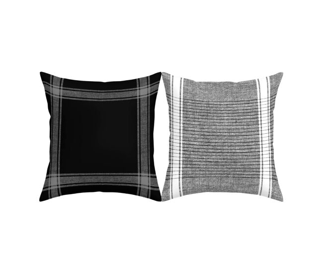 Naturals - capa de almofada estampada - com fecho de correr - semenchimento - 50x50 cm - 100% algodão - check