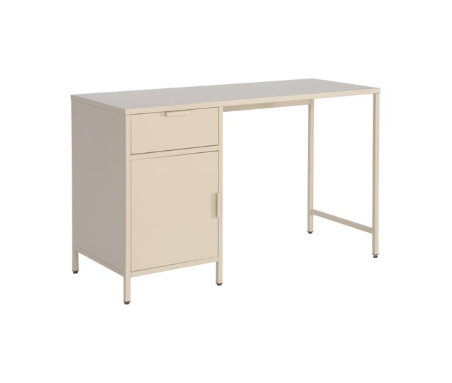 Secretaria em aço laminado, 1 gaveta, soho, beige, 120x60x75 cm