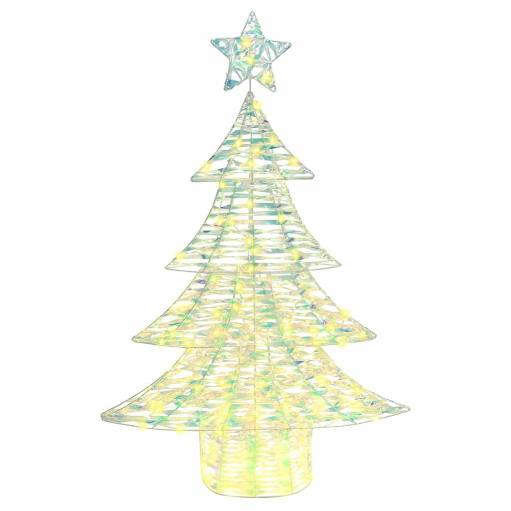 árvore de natal - pinheiro de natal com 120 leds branco quente 120 cm pet