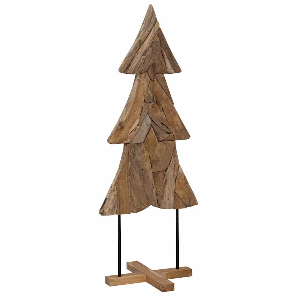 árvore de natal - pinheiro de natal castanho 150 cm madeira de teca maciça