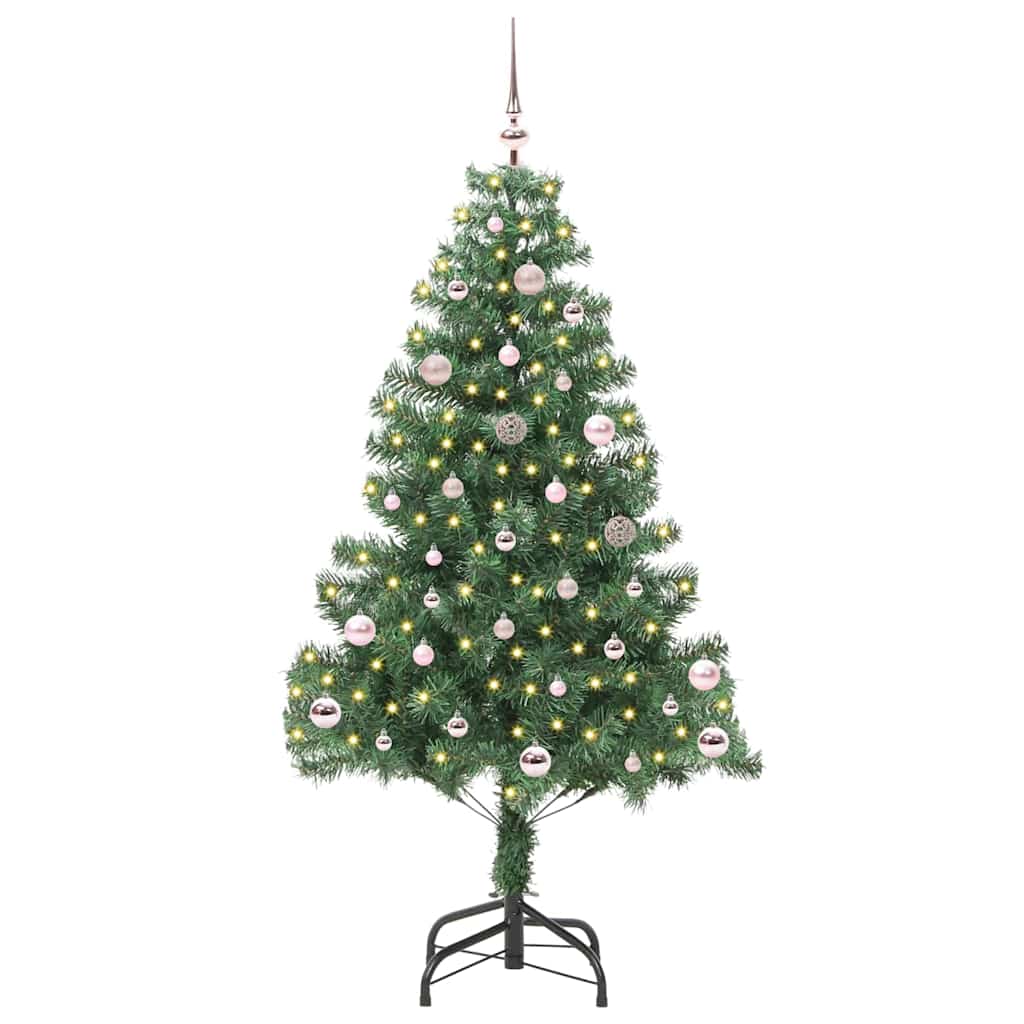 árvore de natal - pinheiro de natal com 150 leds com suporte verde 150 cm pvc