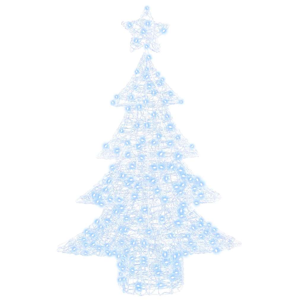 árvore de natal - pinheiro de natal com 100 leds branco frio 120 cm acrílo