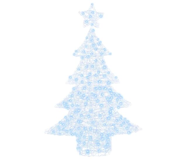 árvore de natal - pinheiro de natal com 100 leds branco frio 120 cm acrílo