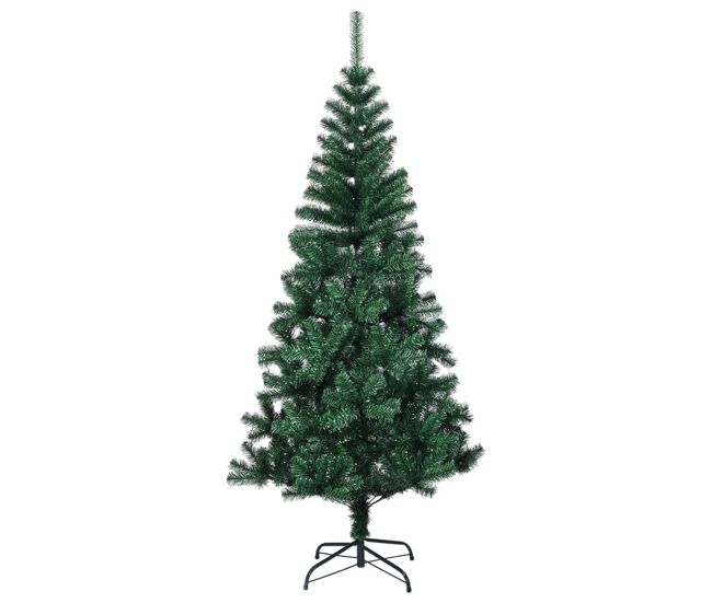 árvore natal - pinheiro de natal artificial c/ pontas iridescentes 150 cm pvc verde