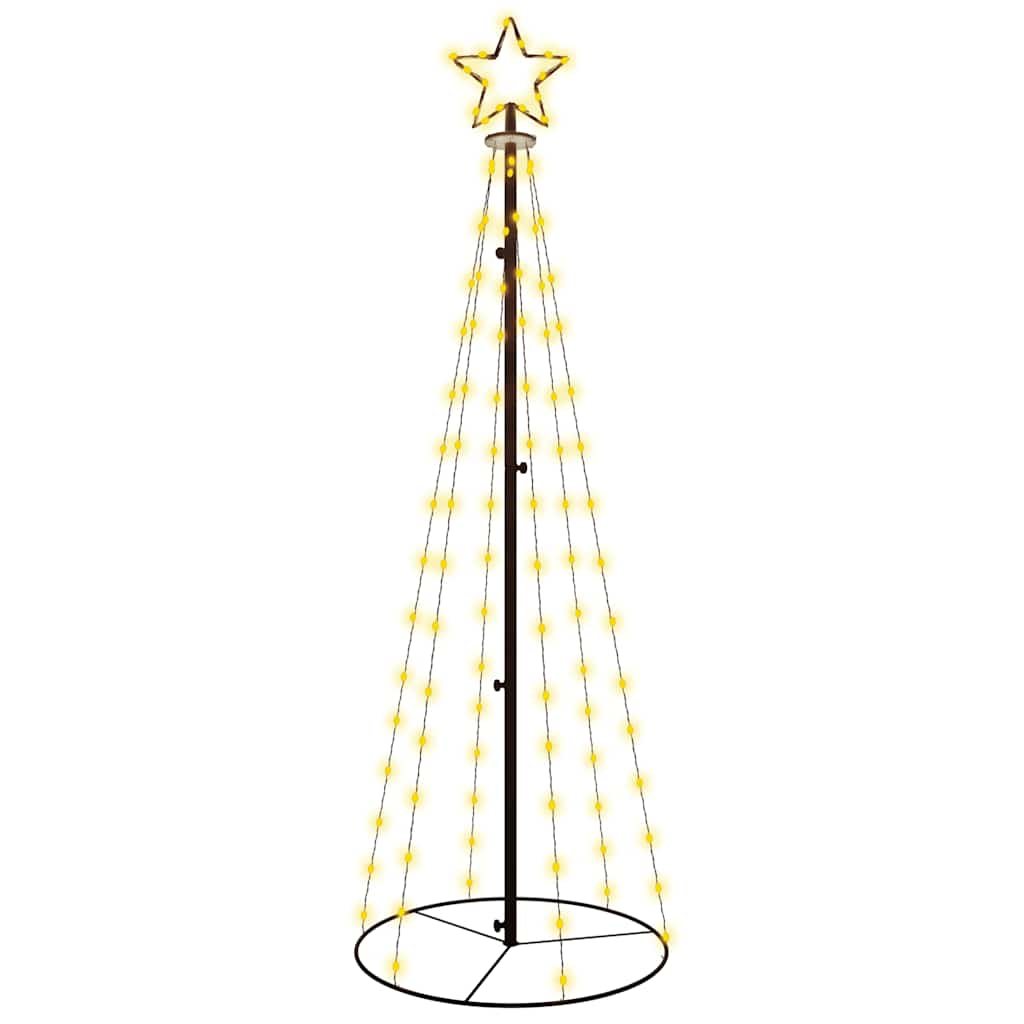 árvore de natal - pinheiro de natal em cone 108 luzes led 70x180 cm branco quente