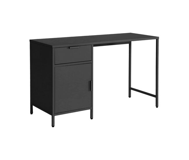 Secretaria em aço laminado, 1 gaveta, soho, preto, 120x60x75 cm